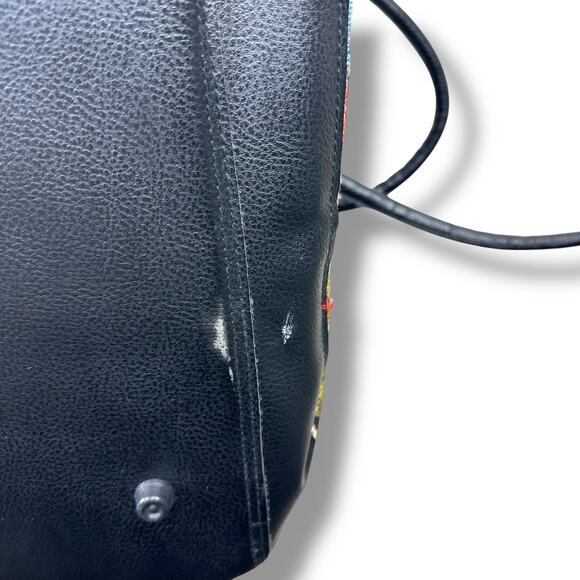 Vintage Gitano Floral Tapestry Carpet Weekender Carry On Duffel Luggage Bag - Picture 9 of 9